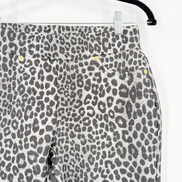 MICHAEL Michael Kors Leopard Print Pants - Black and Gray - Picture 2 of 5